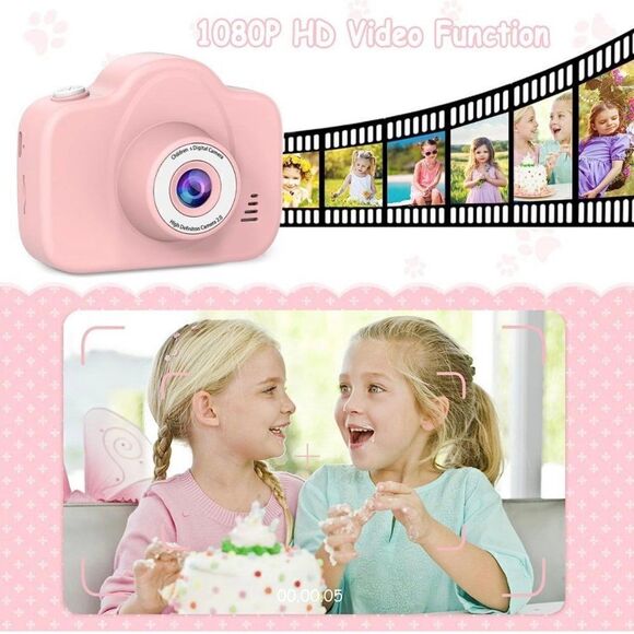 Fonee Upgrade Kids Camera Toddler Camera for Girls, 20M HD Digital Video Camera - Picture 4 of 5